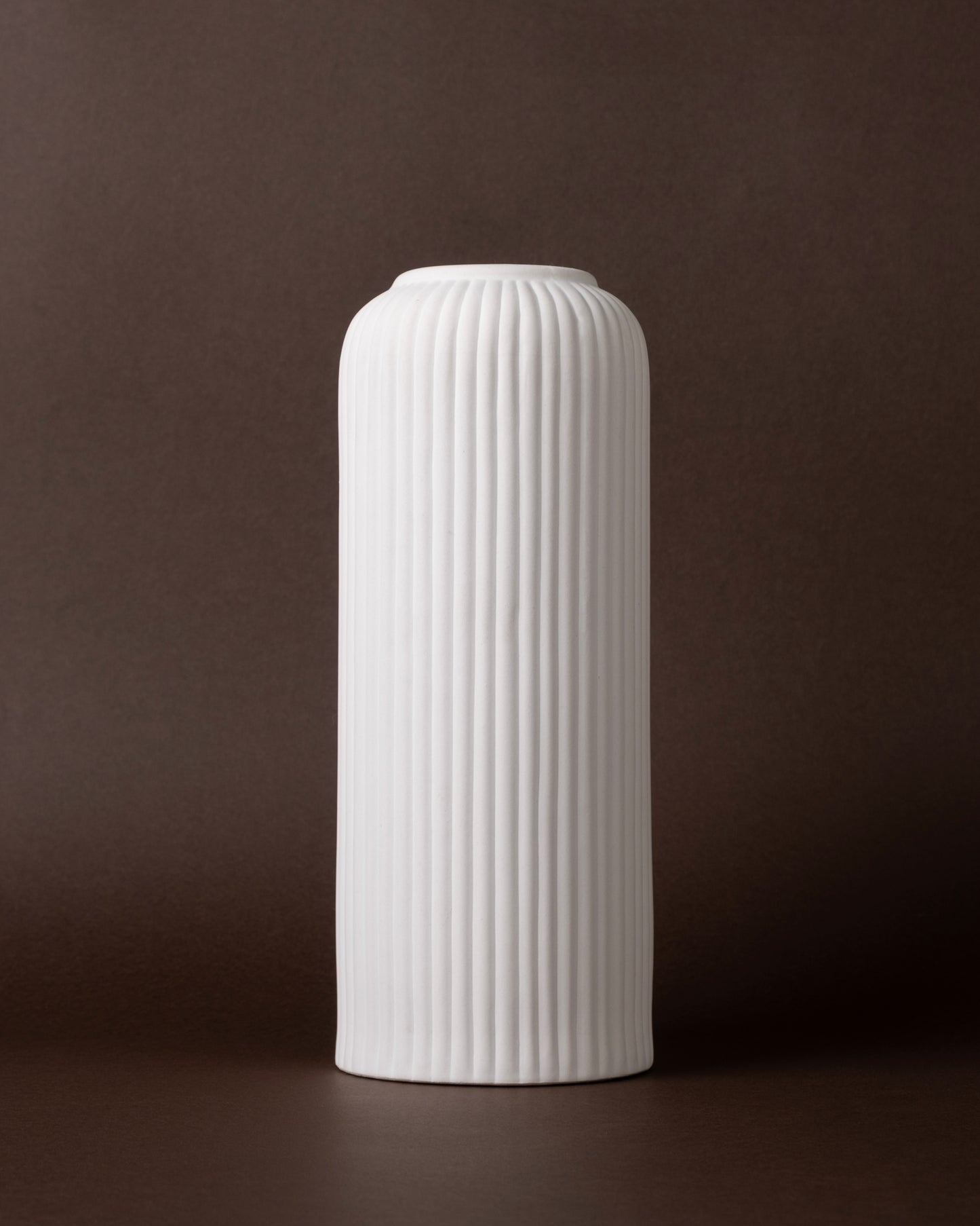 Ribbed Serenity Handcrafted Textured Vase Set (3-Piece, White)