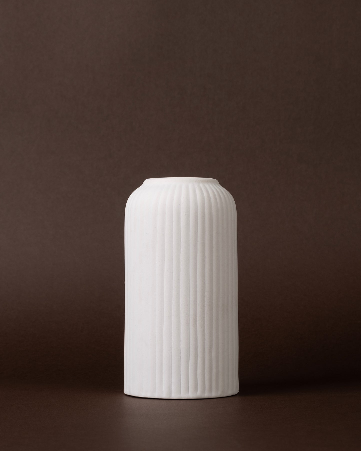 Ribbed Serenity Handcrafted Textured Vase Set (3-Piece, White)