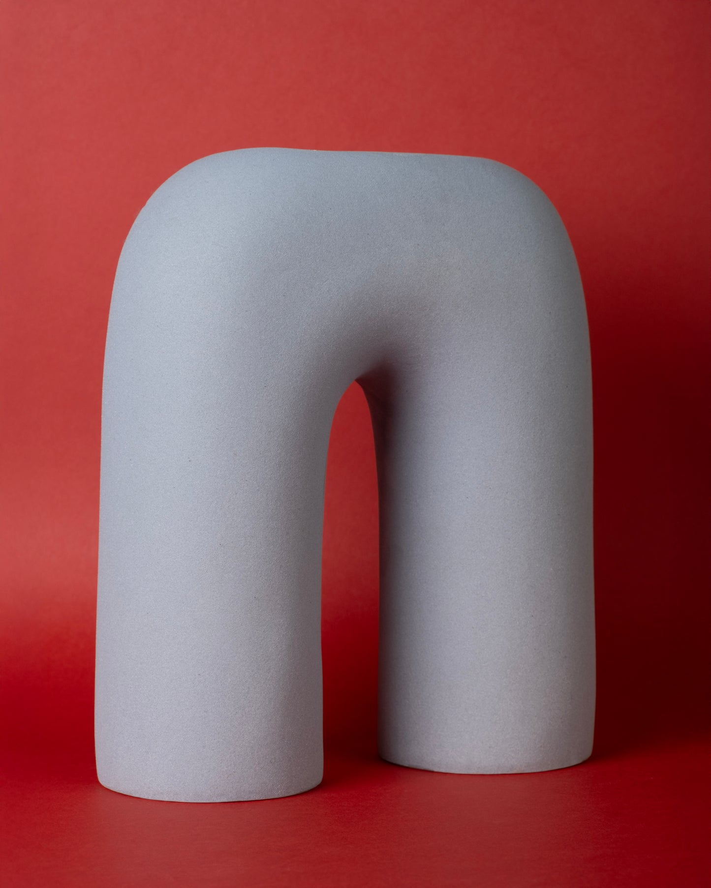 Oslo Sky Frost Matte Ceramic Vase (Light Blue)
