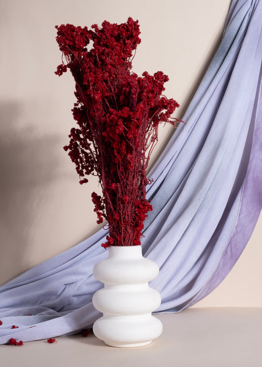 Still Aura Bud Vase with Sedona Ember Everlasting Grass