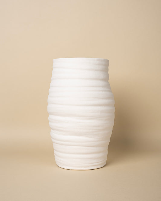 Sufi Tranquil Essence Handcrafted Vase (White)