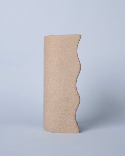 Couple Bonding Modern Art Ceramic Vase Set (2-Piece, Beige)