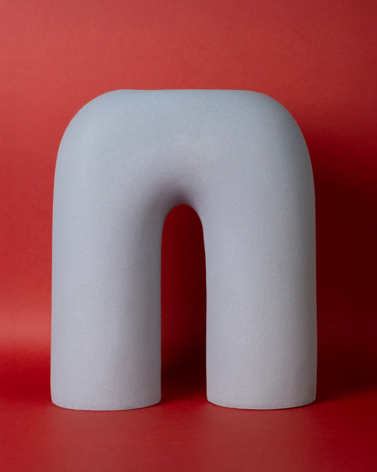 Oslo Sky Frost Matte Ceramic Vase (Light Blue)