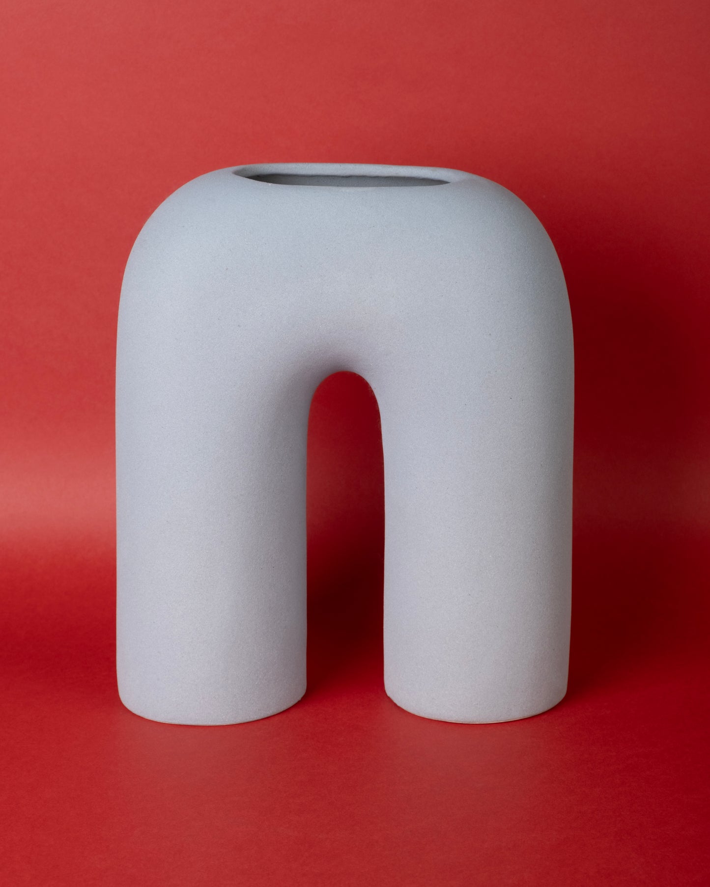 Oslo Sky Frost Matte Ceramic Vase (Light Blue)